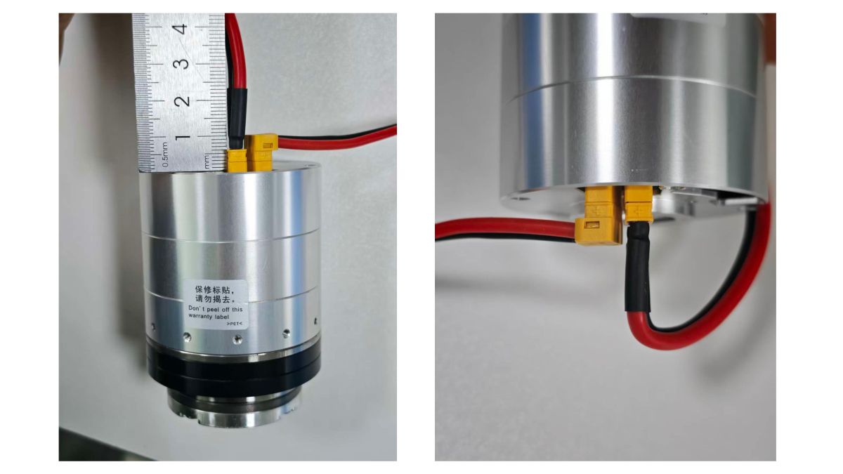 harmonic drive robot joint actuator cable routed