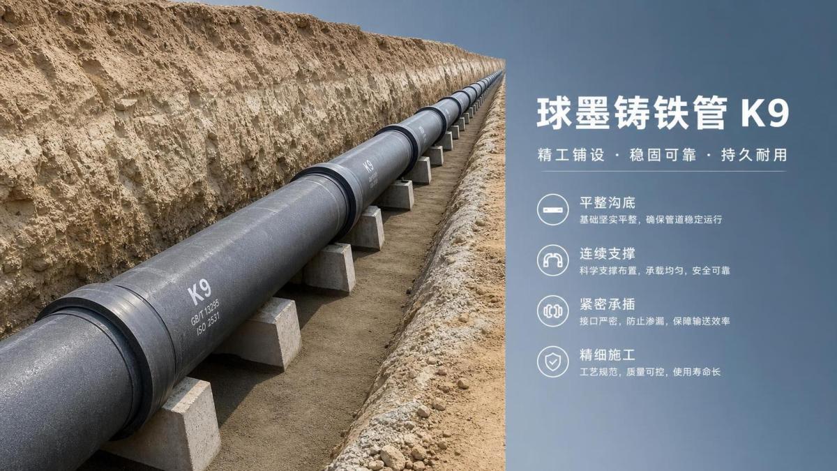 Ductile Iron Pipe K9 in Buried Pipelines: Key Installation Risks ความเสี่ยงสำคัญในการติดตั้งท่อเหล็กหล่อเหนียว K9 ในท่อส่งใต้ดิน