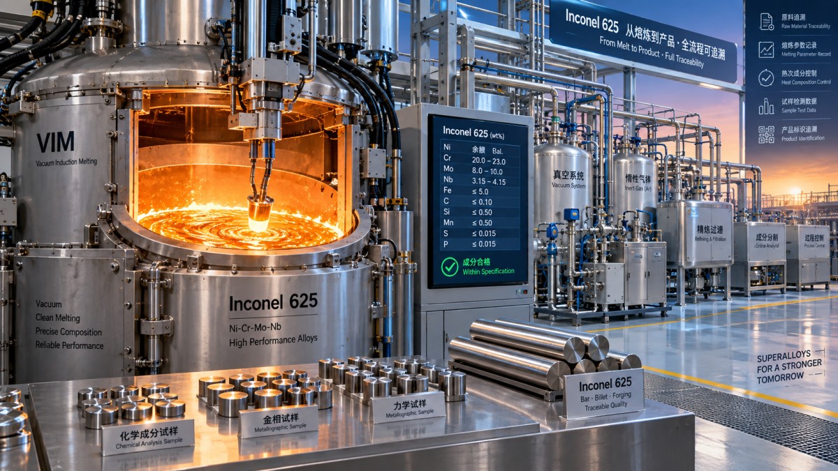 How Inconel 625 manufacturers control composition between heats Cách các nhà sản xuất Inconel 625 kiểm soát thành phần giữa các mẻ luyện
