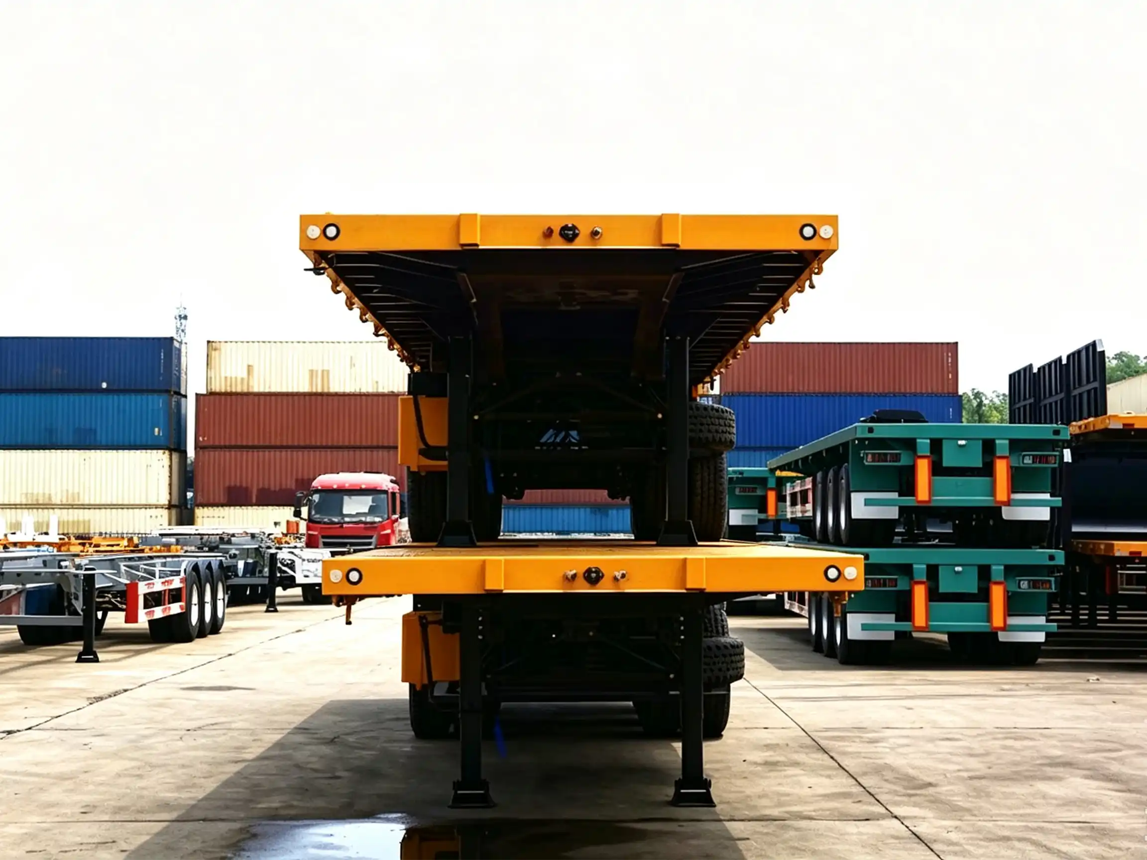 Semi-Trailer Flatbed 3 Gandar