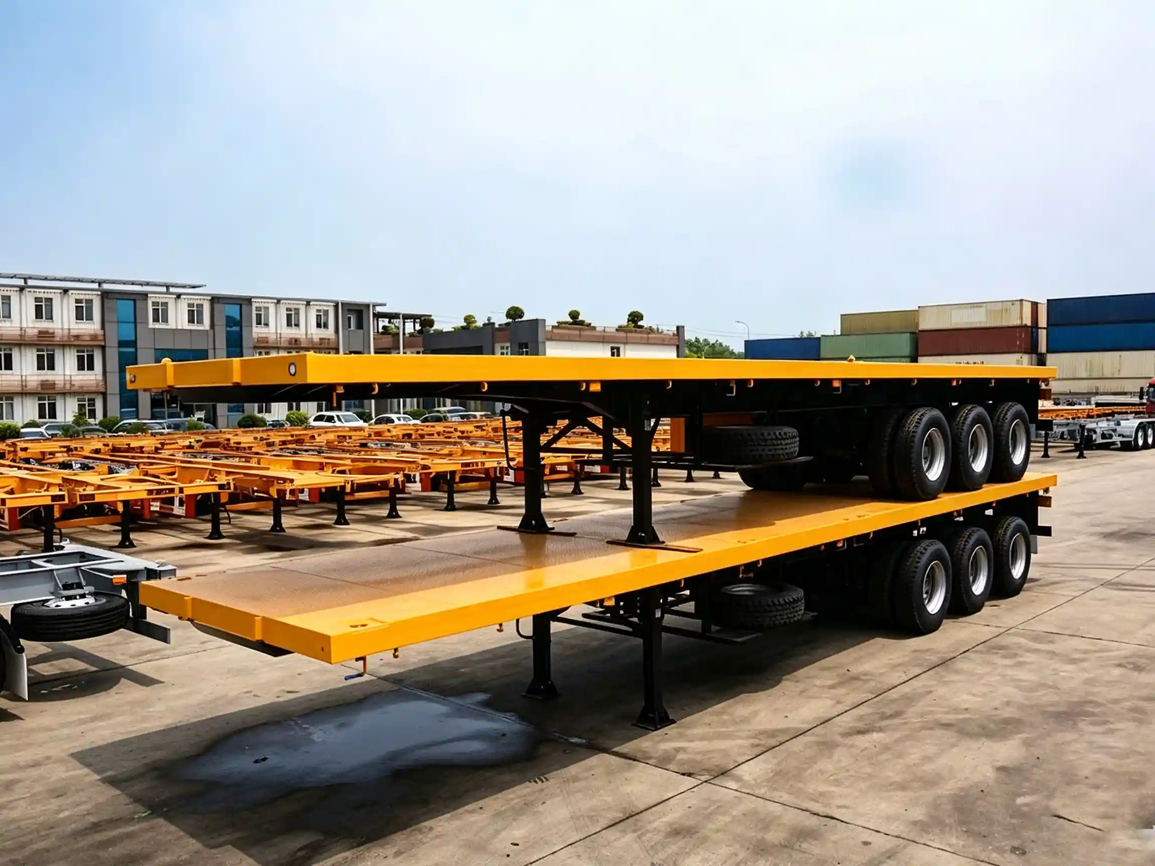 Semi-Trailer Flatbed 3 Gandar
