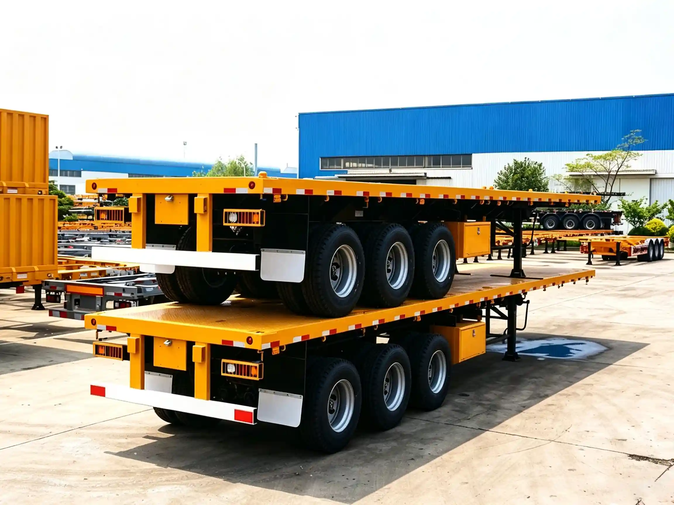 Semi-Trailer Flatbed 3 Gandar
