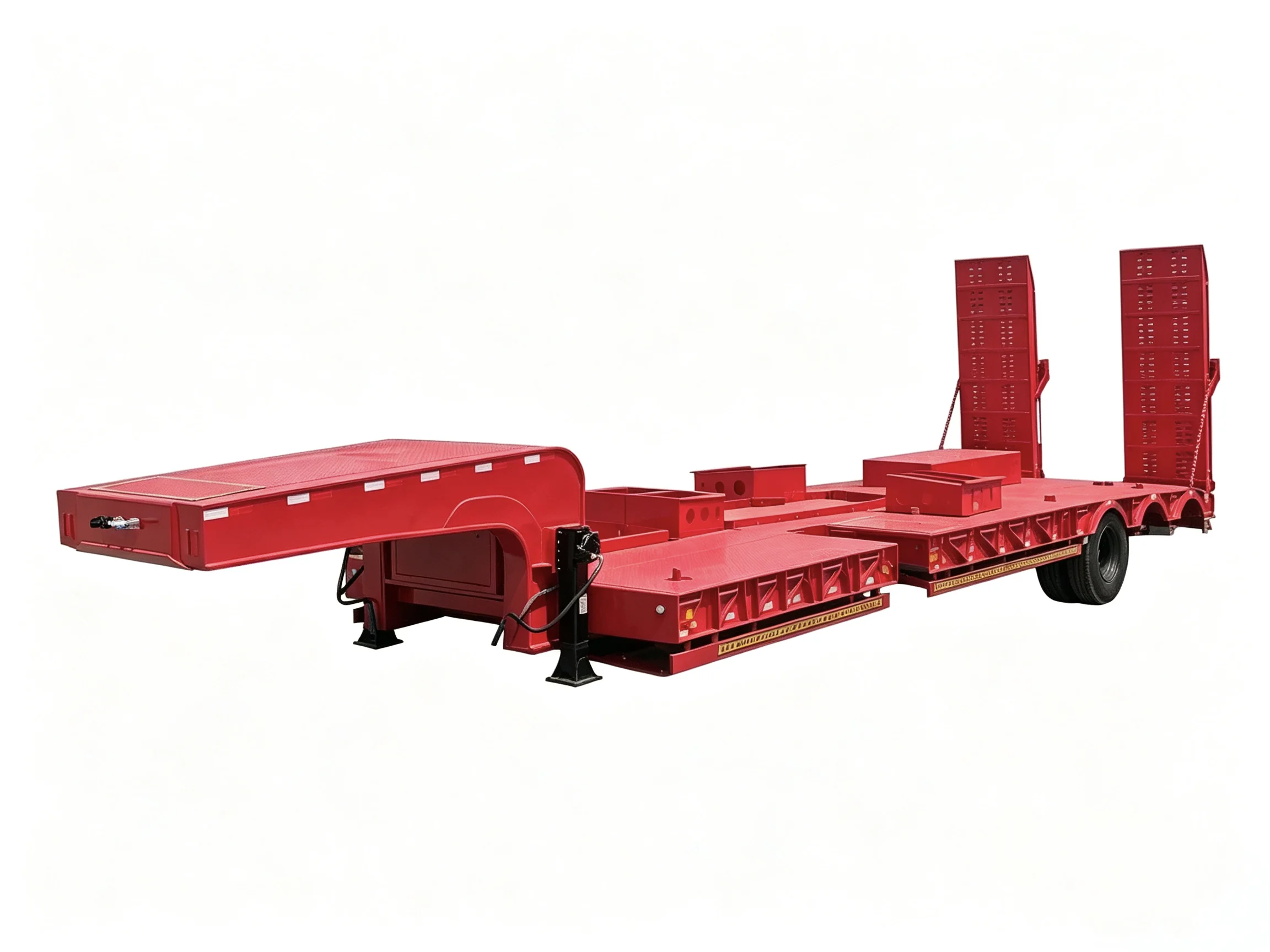 Trailer Low Bed yang Dapat Diperpanjang 3 Gandar Trailer Low Bed yang Dapat Diperpanjang 3 Gandar