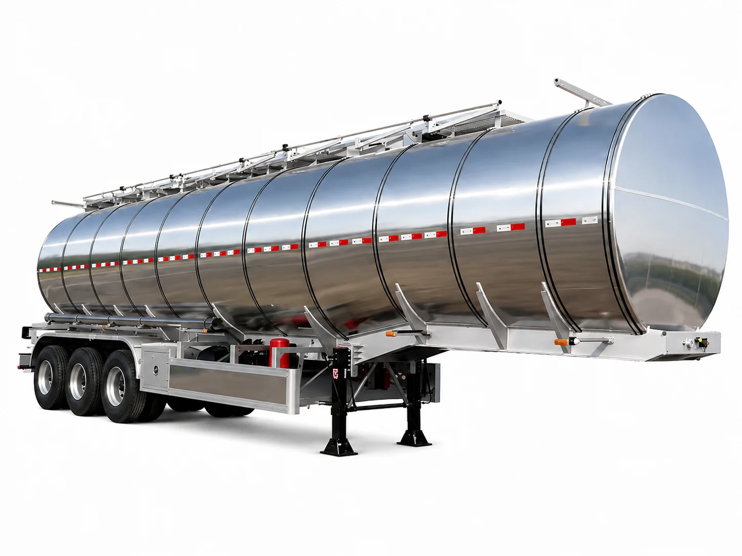 Trailer Semi Tangki Insulasi Baja Tahan Karat 45000 Liter