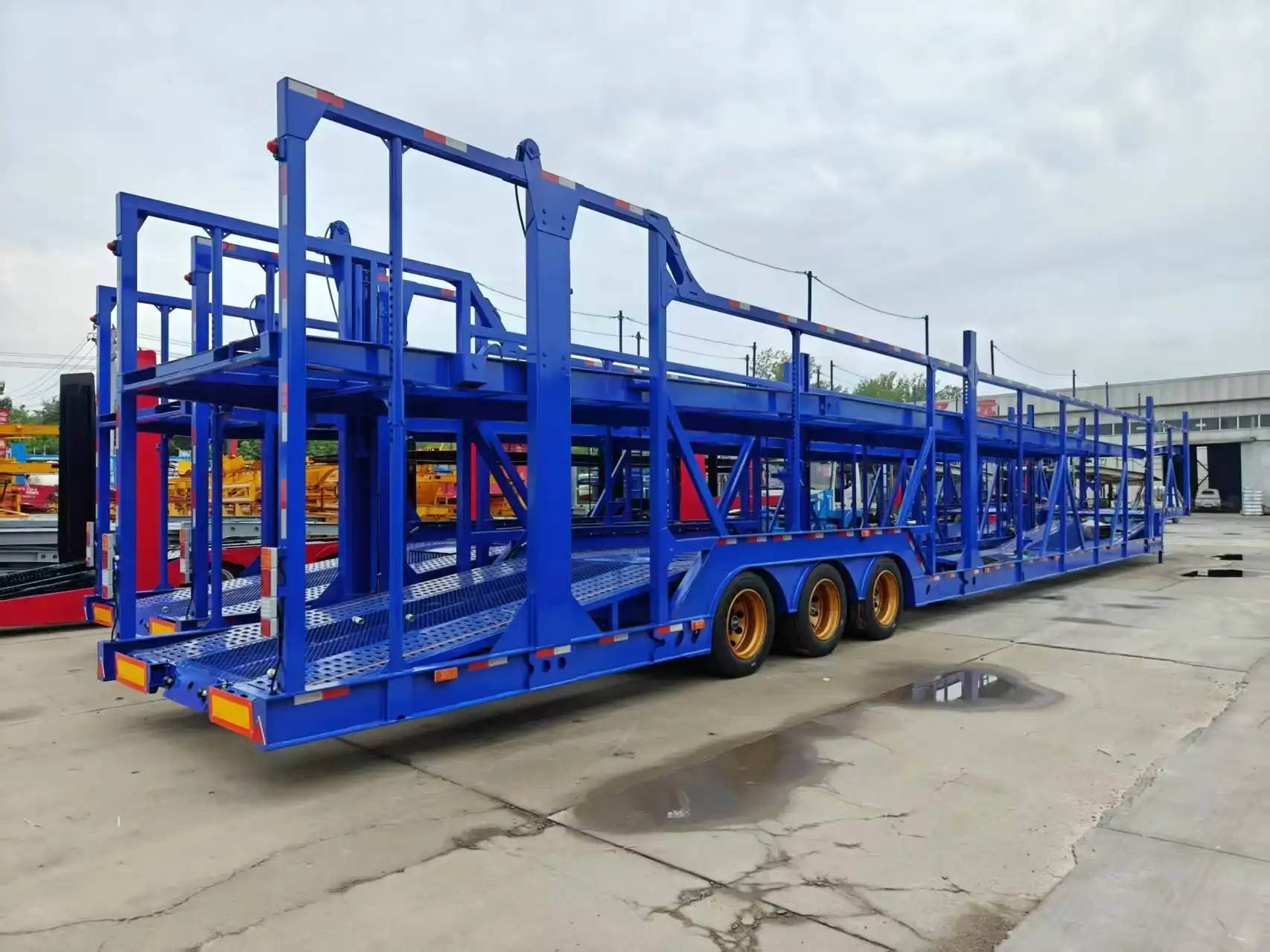 Trailer Pengangkut Mobil Dua Tingkat 3 Gandar