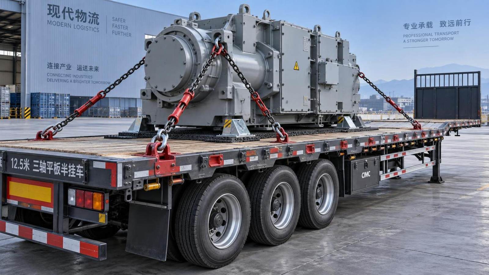 Kapasitas pengikatan apa yang diperlukan pada Trailer Flatbed 3 Gandar 12.5m