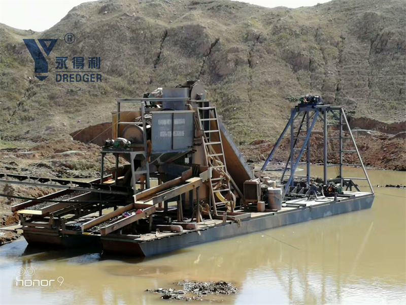 เรือขุดทองแบบสายพานถัง 100tph