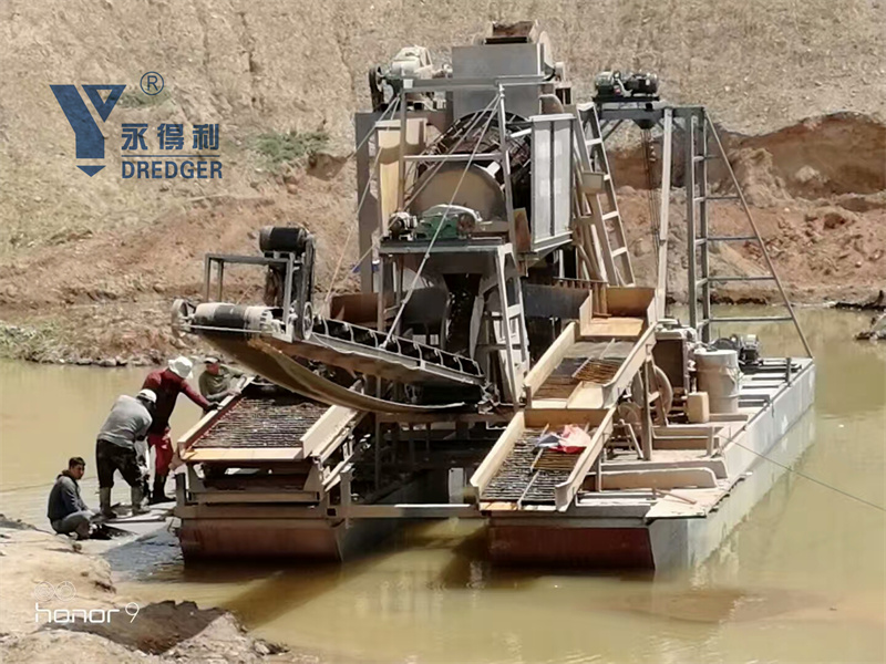 เรือขุดทองแบบสายพานถัง 100tph