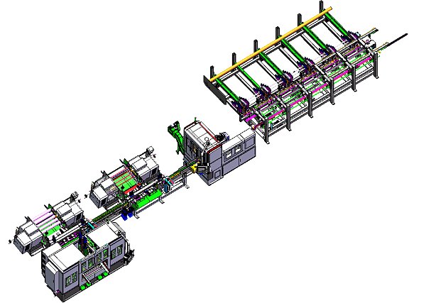 XMK120 Automatic Production Line for Electrogalvanized Pipe Cutting, Discharge, Marking, Dividing, Deburring, and Chamfering