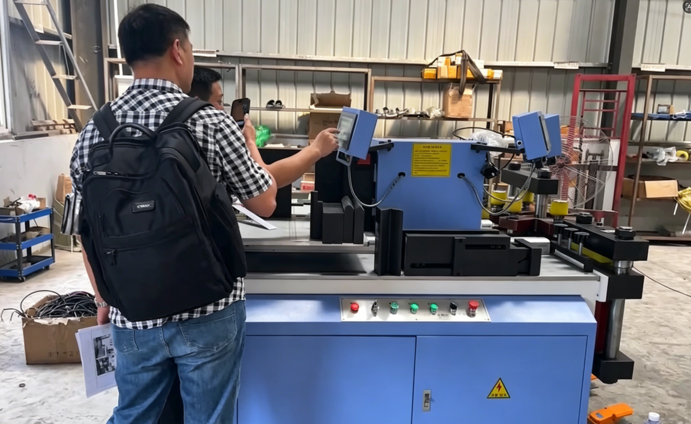 Máy thanh cái hoàn toàn servo 400V tùy chỉnh 503 | Chuyến thăm và kiểm tra của khách hàng Đài Loan tháng 8 năm 2025 Máy thanh cái hoàn toàn servo 400V tùy chỉnh 503 | Chuyến thăm và kiểm tra của khách hàng Đài Loan tháng 8 năm 2025