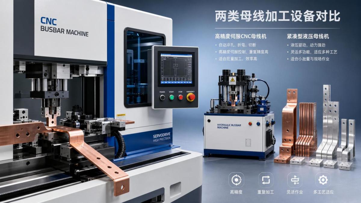 Máy gia công thanh cái CNC servo và các mẫu thủy lực: Những khác biệt chính cần lưu ý