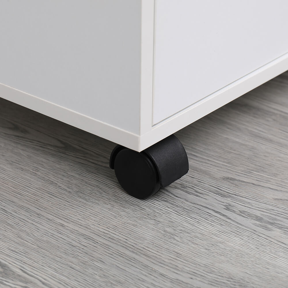 3つの引き出しが付いているモバイルストレージキューブ