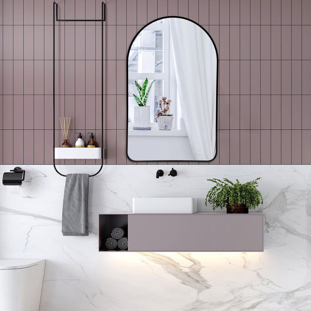 角が丸いアーチミラー