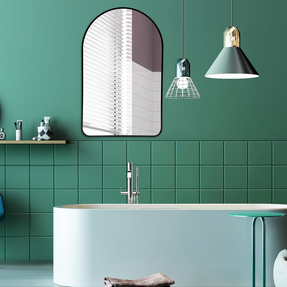 角が丸いアーチミラー