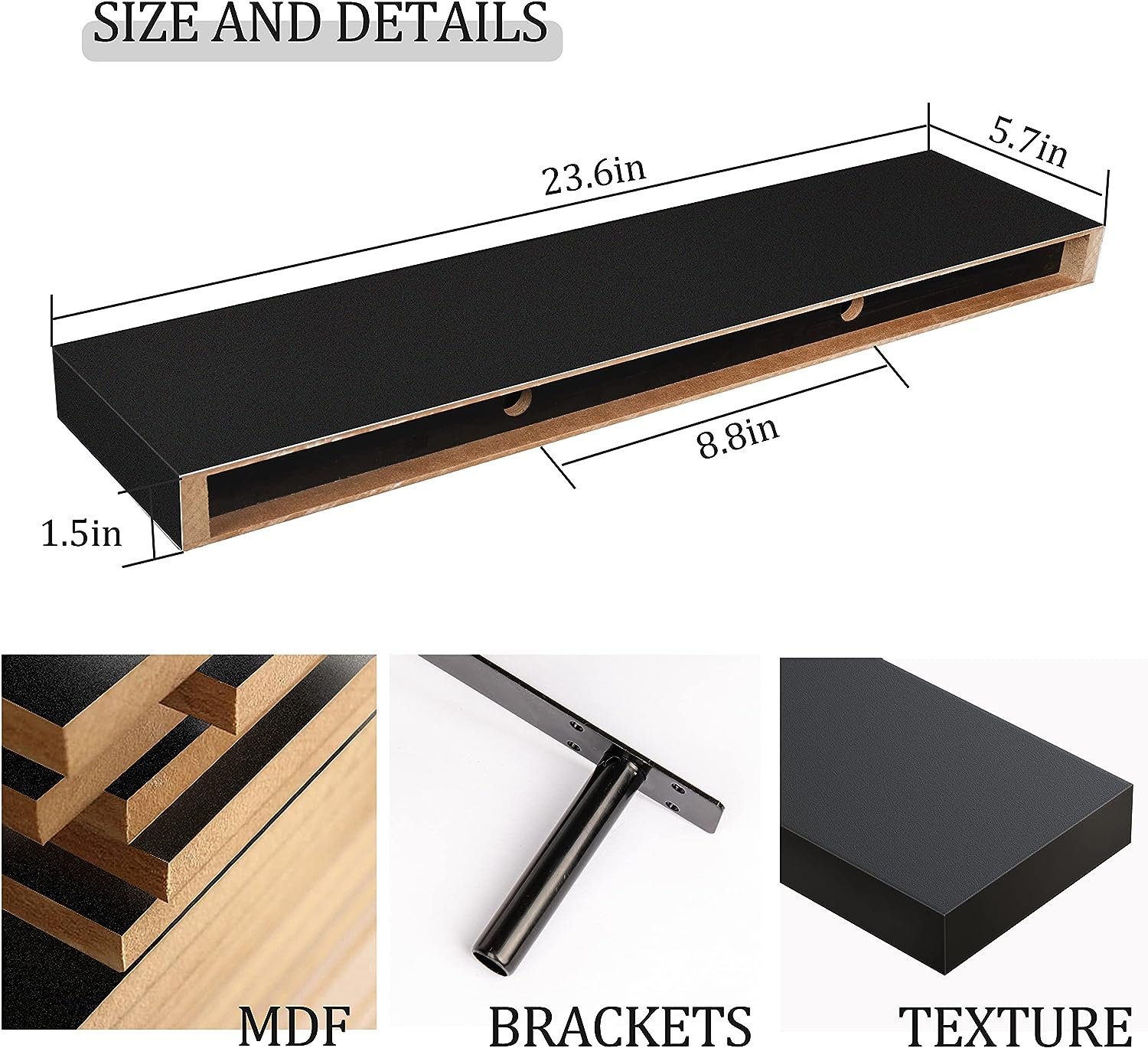 経済的なフローティングシェルフ