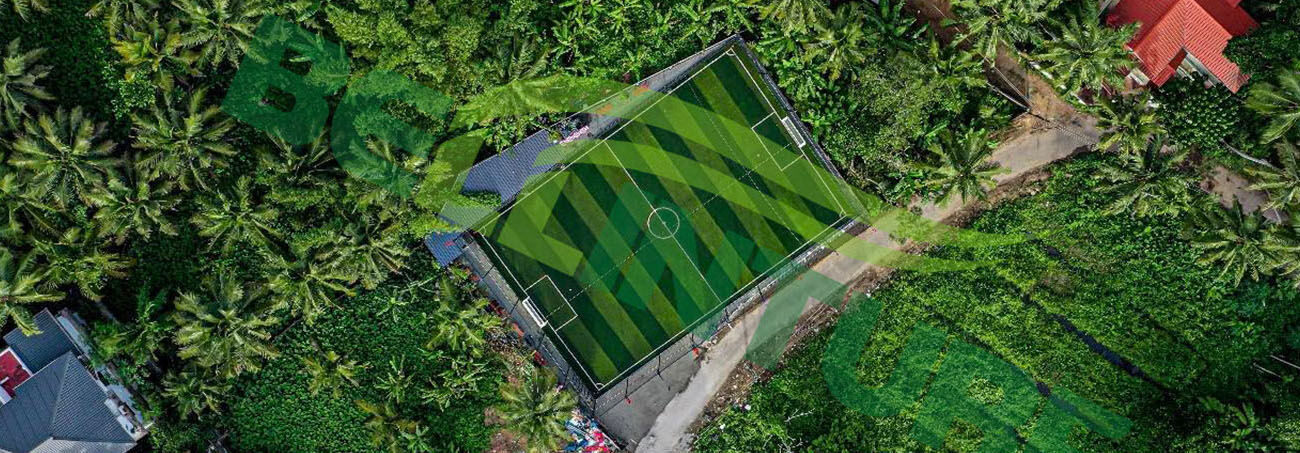 The beautiful football field using Bellin-Hero grass is completed in South India.