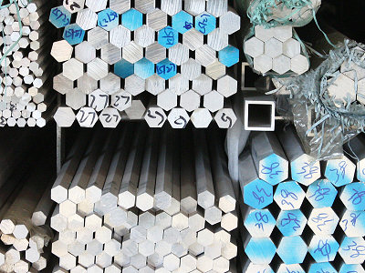 Hexagonal aluminum bar