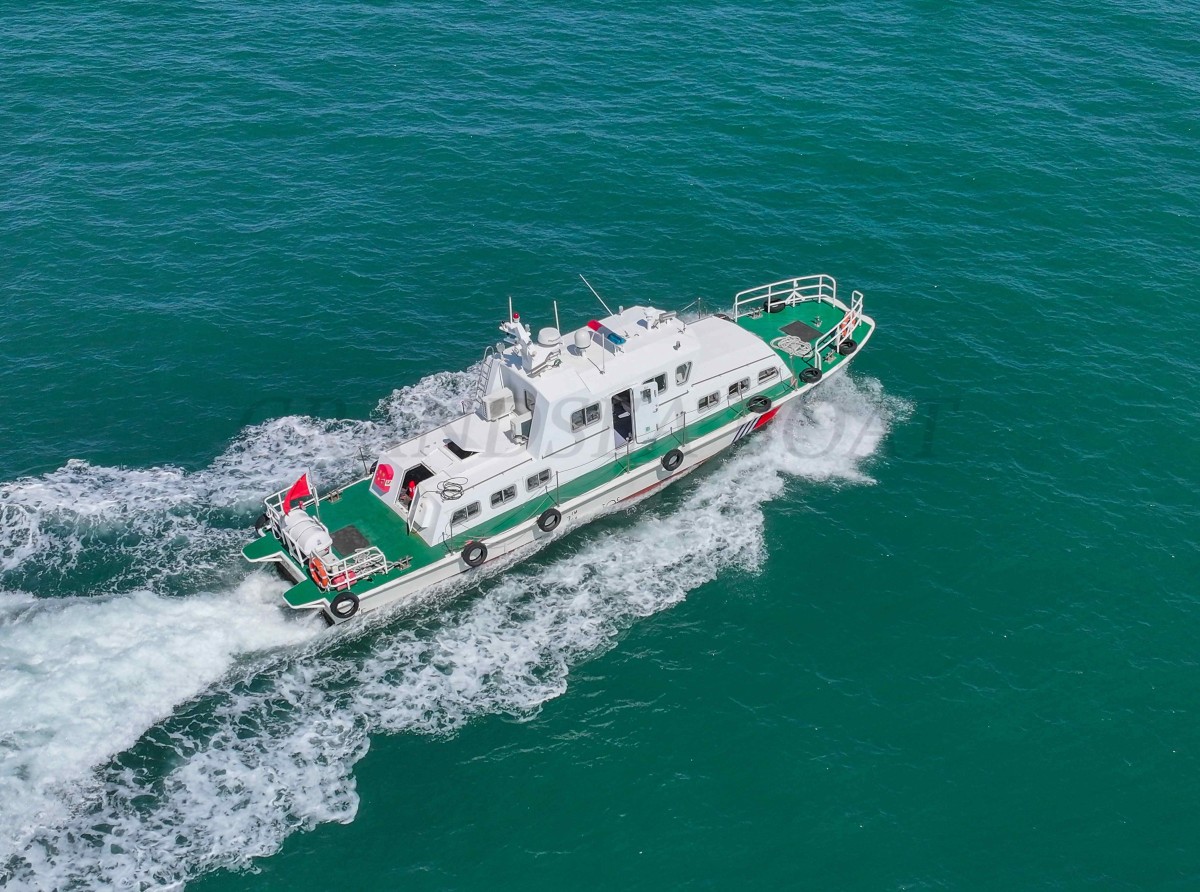قارب دورية نهري من الألومنيوم Grandsea بطول 21.5 م للبيع، من مصنع قوارب الدورية في الصين