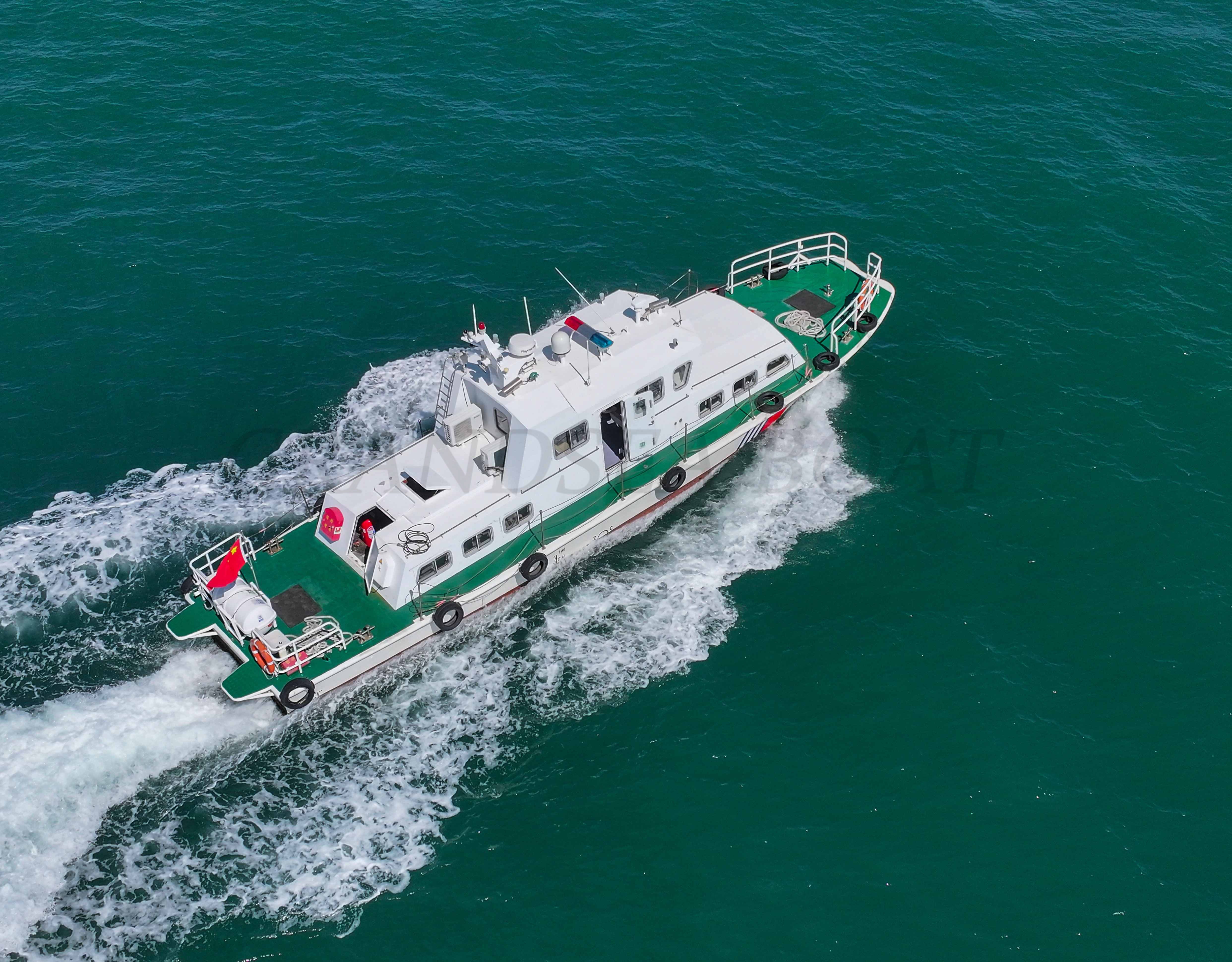 قارب دورية نهري من الألومنيوم Grandsea بطول 21.5 م للبيع، من مصنع قوارب الدورية في الصين