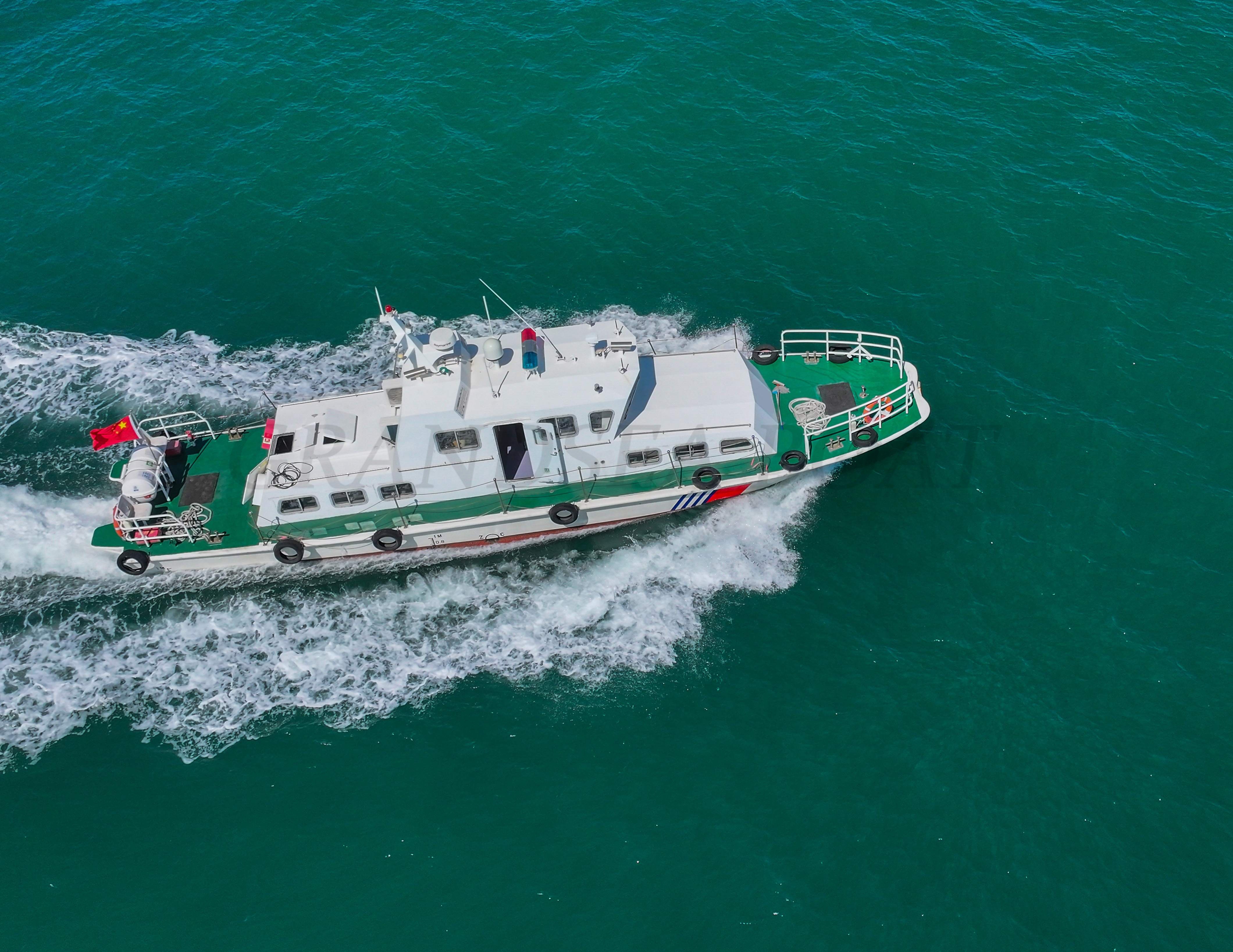 قارب دورية نهري من الألومنيوم Grandsea بطول 21.5 م للبيع، من مصنع قوارب الدورية في الصين