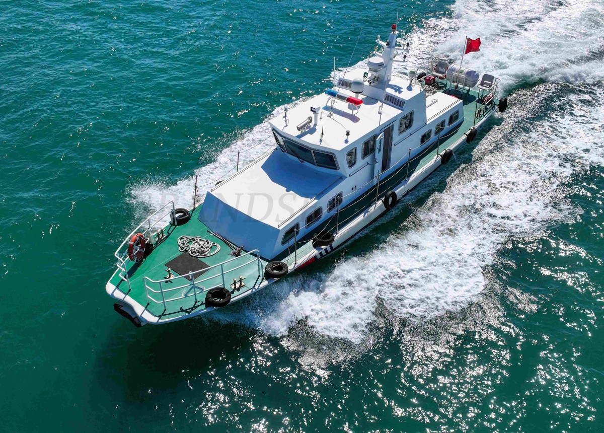 قارب دورية نهري من الألومنيوم Grandsea بطول 21.5 م للبيع، من مصنع قوارب الدورية في الصين