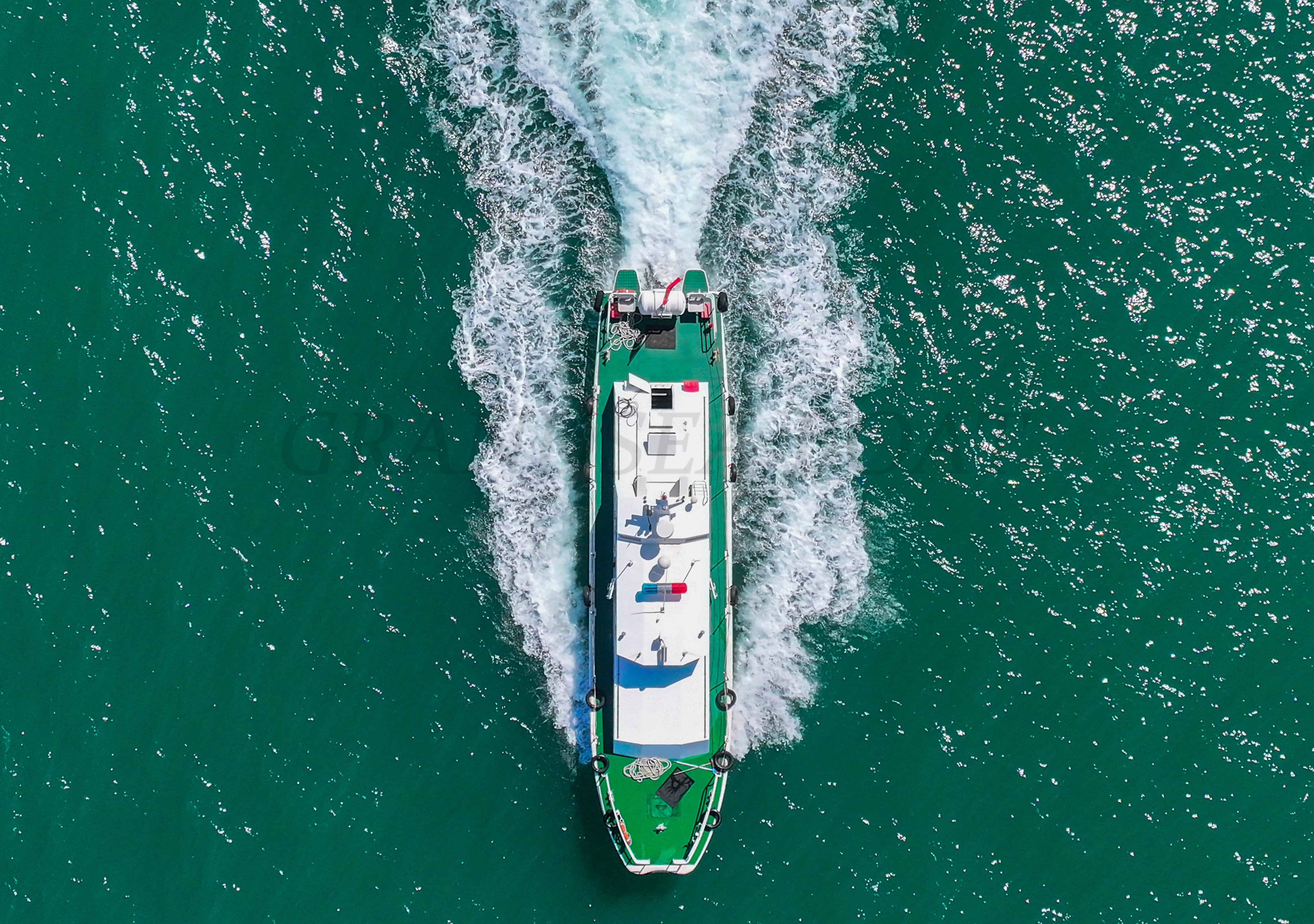 قارب دورية نهري من الألومنيوم Grandsea بطول 21.5 م للبيع، من مصنع قوارب الدورية في الصين