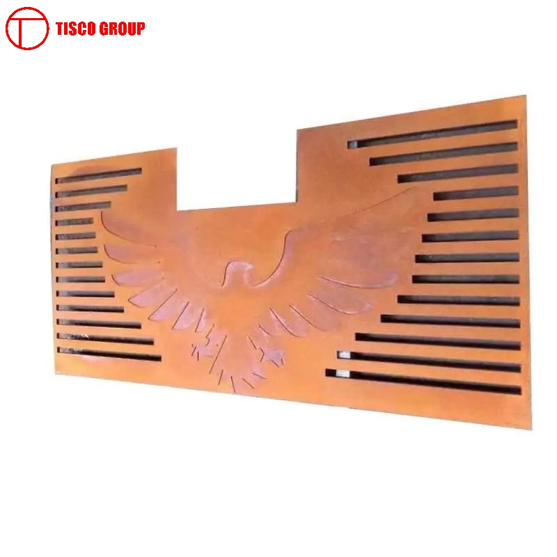 Application of weathering steel plate in garden landscape