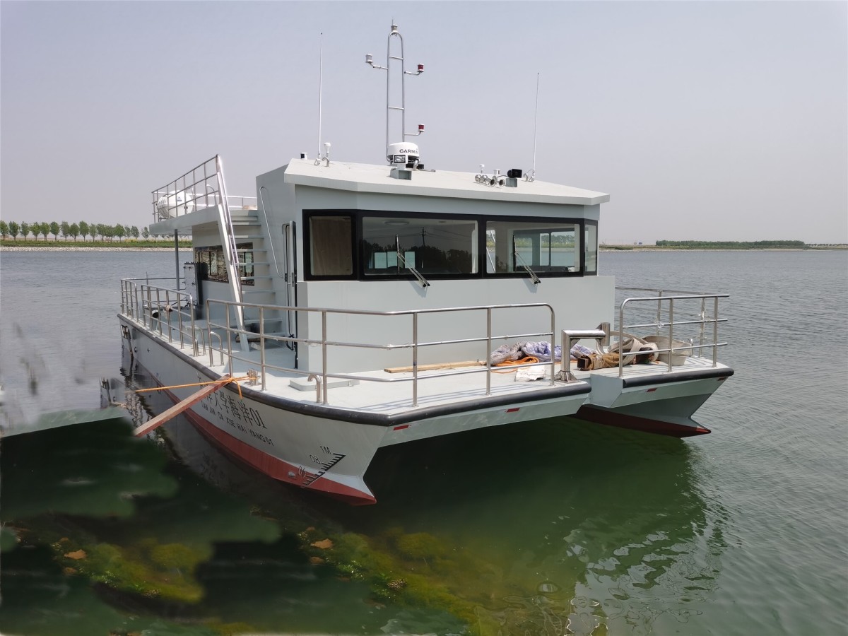 Grandsea 14m Aluminium رخيصة الثمن Catamaran Research Work Boat وسفينة عمل المسح الهيدروغرافي للبيع