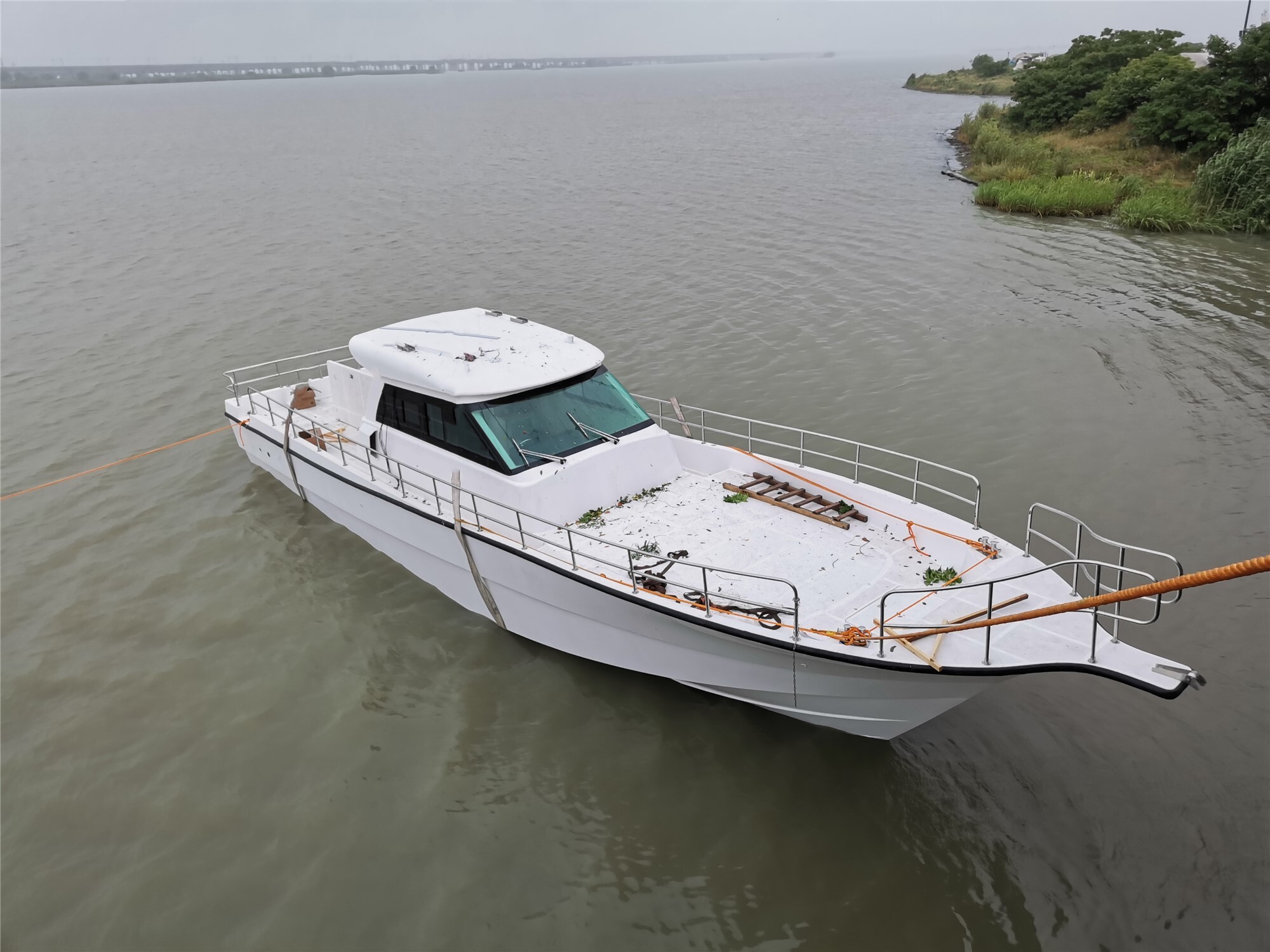 Grandsea 52ft قارب صيد بمقصورة من الألياف الزجاجية في أعماق البحار مع محرك ديزل للبيع