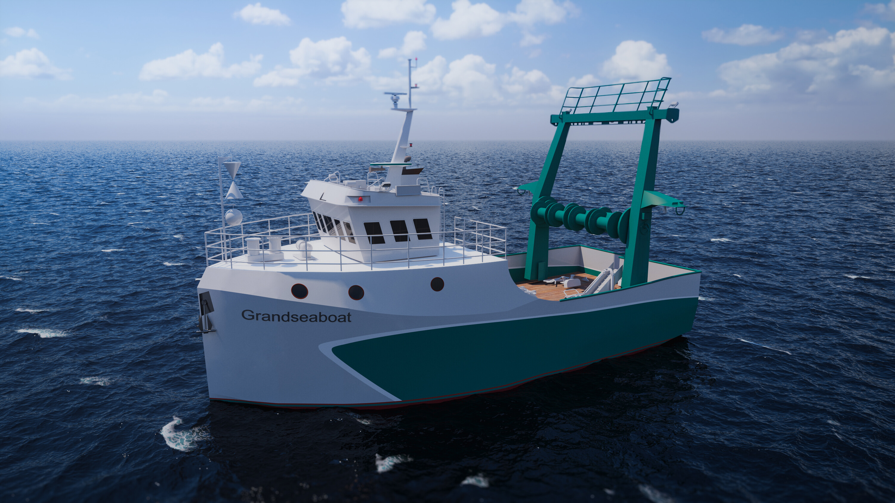 سفينة صيد غراندسي 14 م سفينة صيد فولاذية للبيع