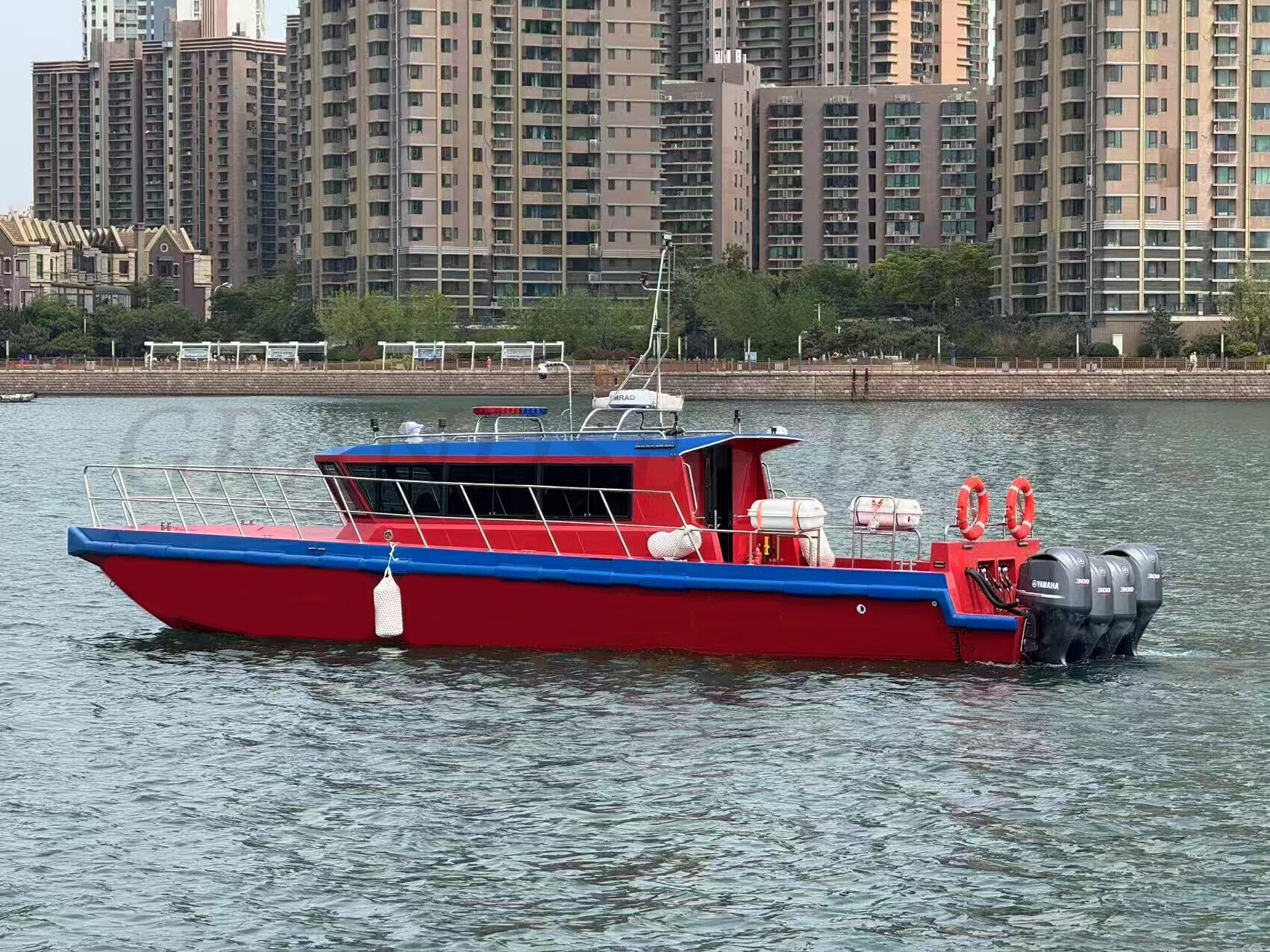 زورق دورية شرطة خفر سواحل عسكري سريع لخفر السواحل العسكرية Grandsea 13.3m FRP سريع السرعة للبيع