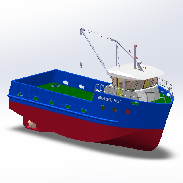 قارب صيد تجاري من الألياف الزجاجية من طراز Grandsea 16m صيد تجاري بالشباك الكيسية للبيع