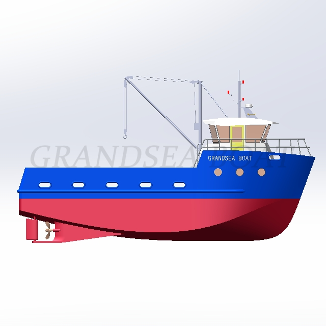 قارب صيد تجاري من الألياف الزجاجية من طراز Grandsea 16m صيد تجاري بالشباك الكيسية للبيع