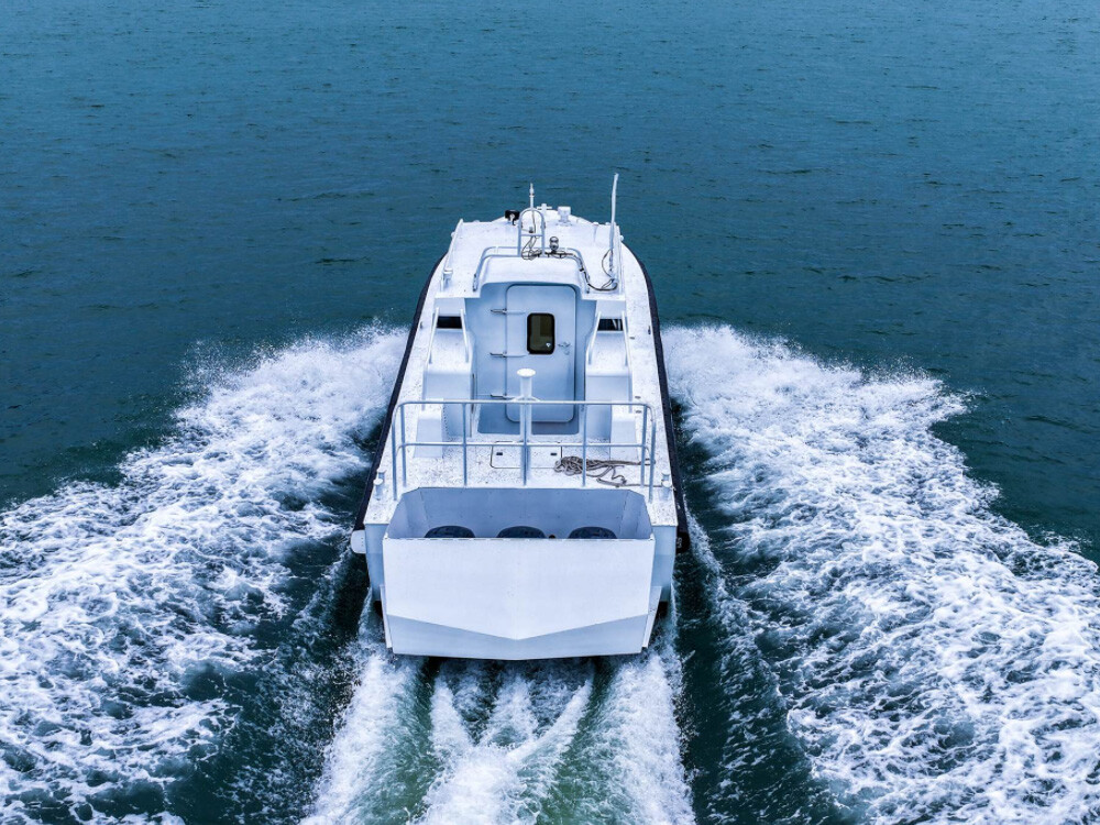 زورق دورية مدرعة من الألومنيوم لخفر السواحل من طراز Grandsea بطول 12.45 م من الألومنيوم مضاد للرصاص، زورق إنقاذ مدرع مضاد للرصاص مع محركات خارجية للبيع