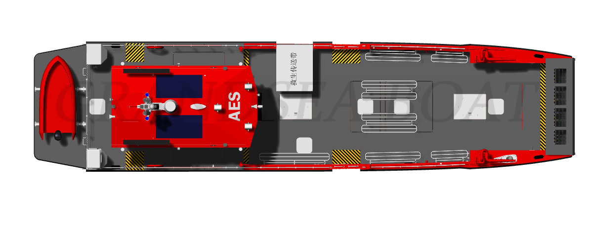 جراندسي 23 متر قارب إطفاء ألومنيوم