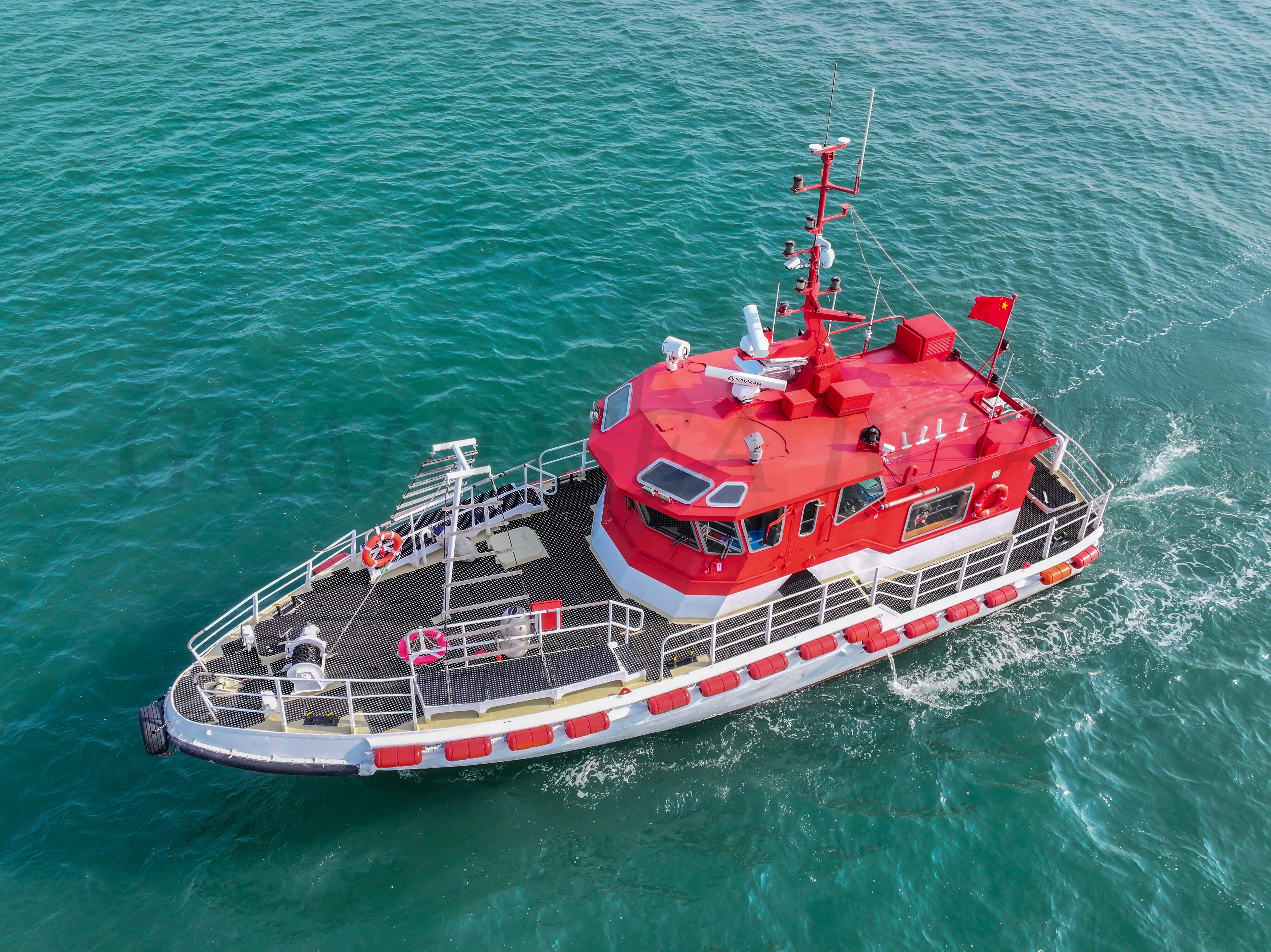 جراندسي قوارب الطيار 21 متر في البحار الهائجة