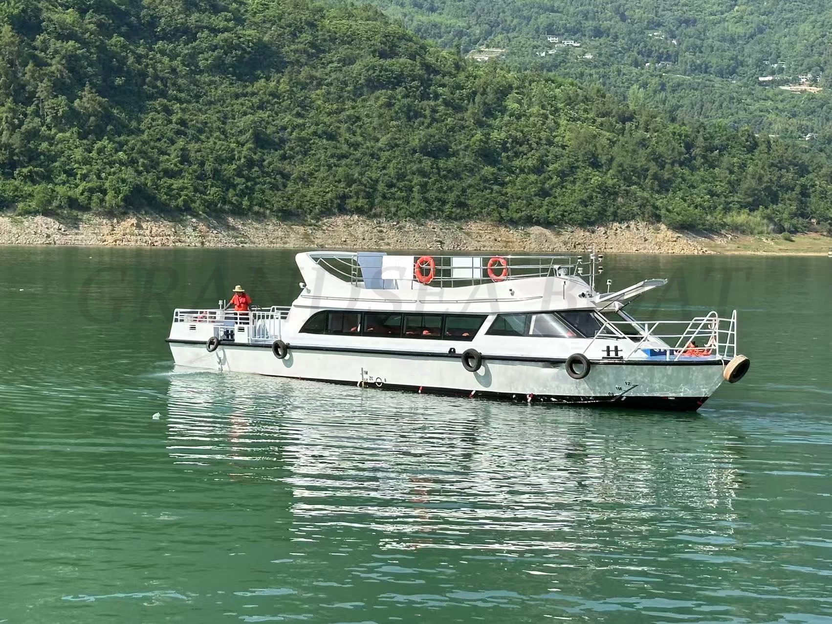 جراندسي 18.8م/65قدم قارب ألومنيوم لـ50 راكب لقوارب البحيرات