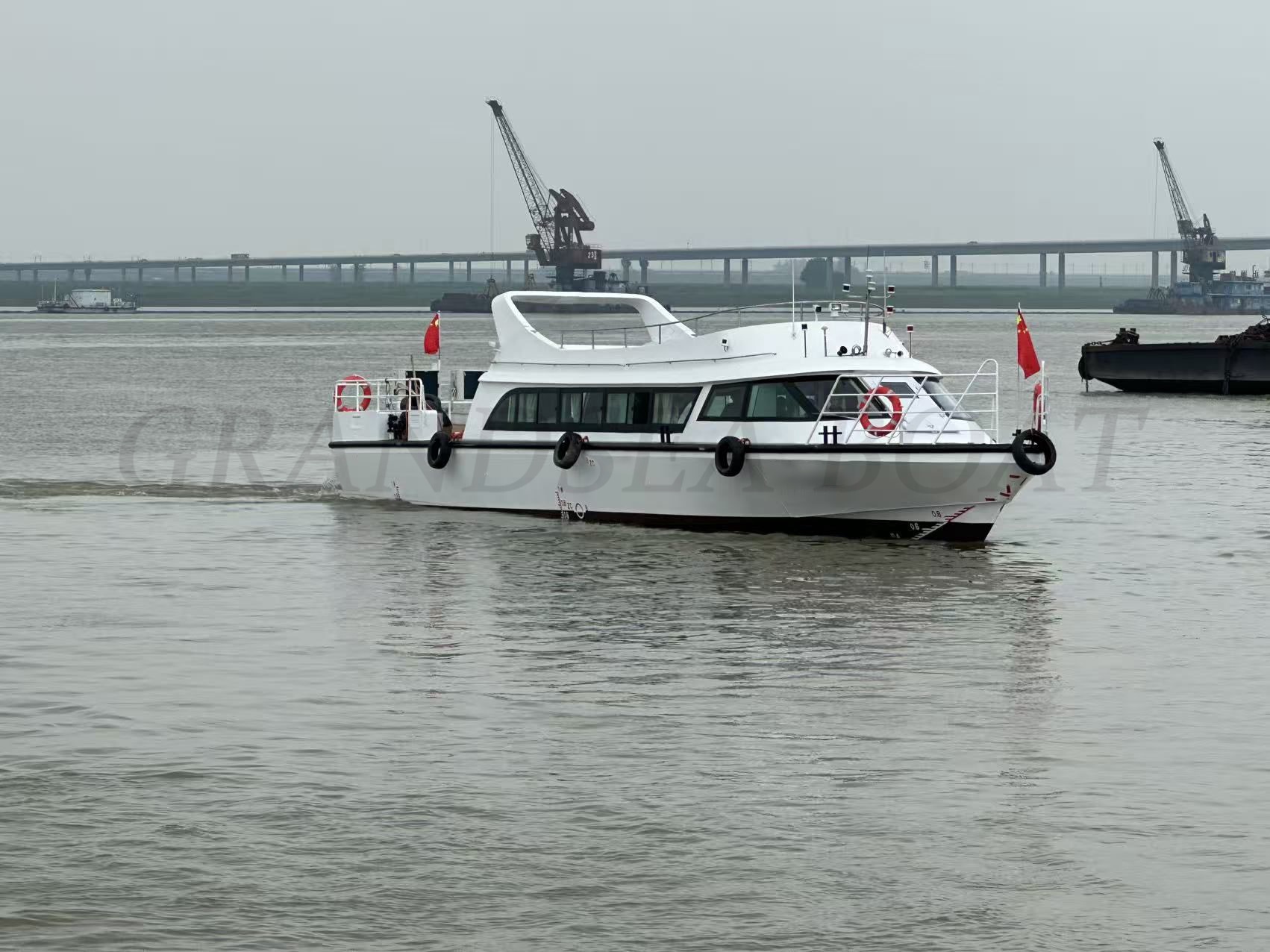 جراندسي 18.8م/65قدم قارب ألومنيوم لـ50 راكب لقوارب البحيرات