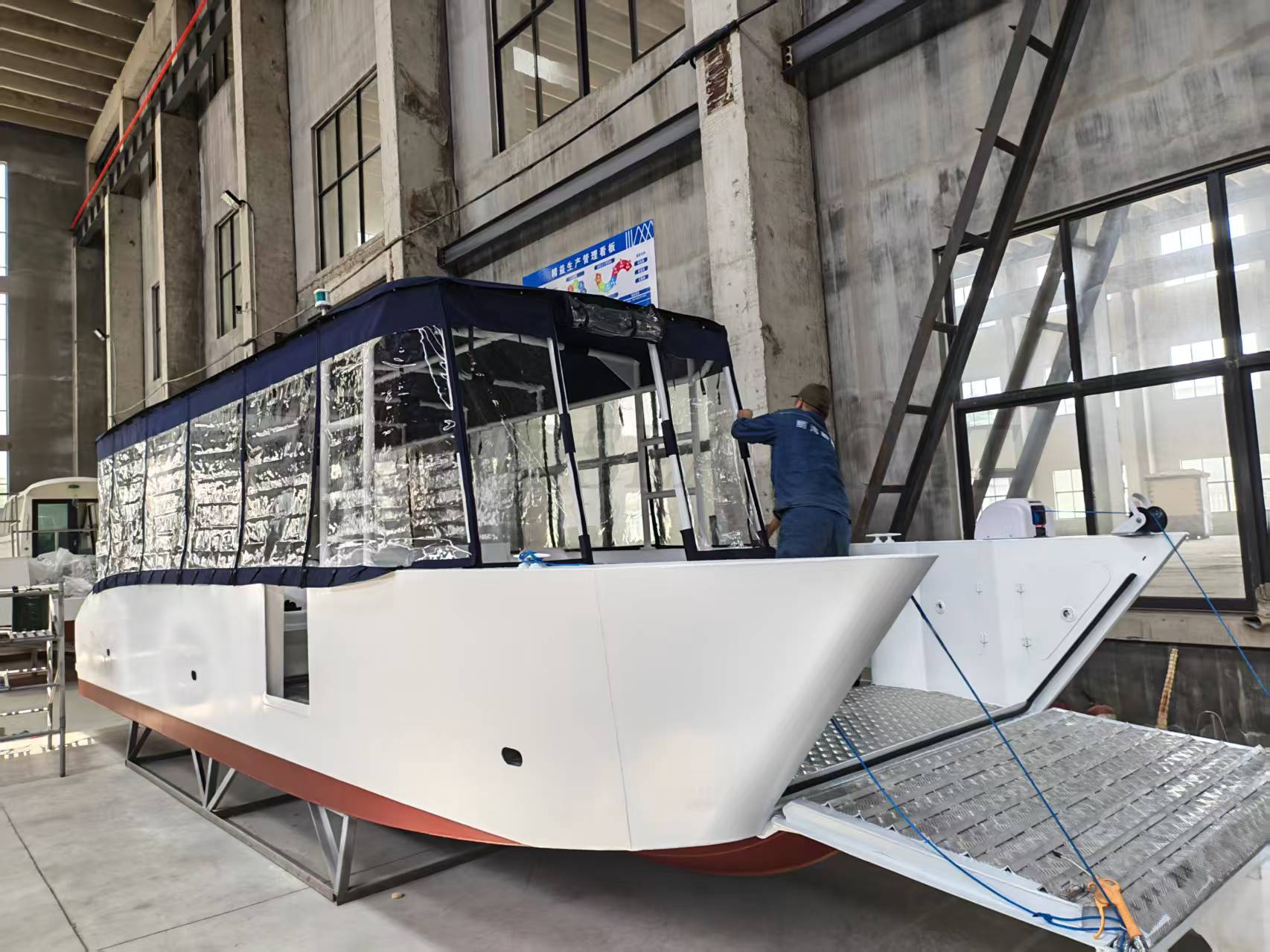 قارب تندر Grandsea 31ft من الألومنيوم لـ 12 شخصًا، قارب ركاب للبيع