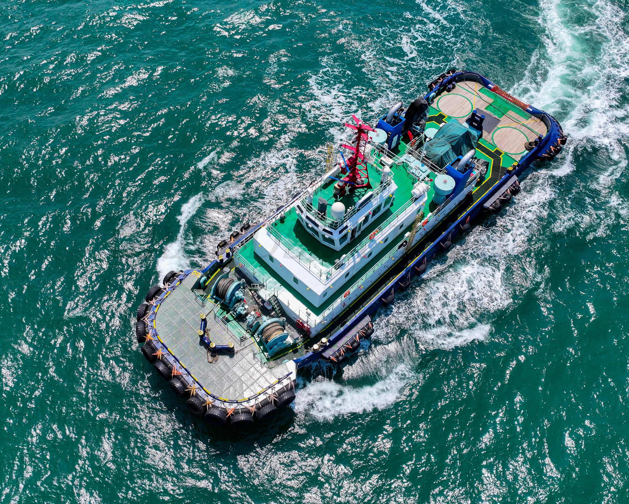 قارب القطر Grandsea بطول 39 مترًا، قارب عمل للقطر من حوض بناء السفن، بقوة سحب على الحاجز تبلغ 87 طنًا، للبيع
