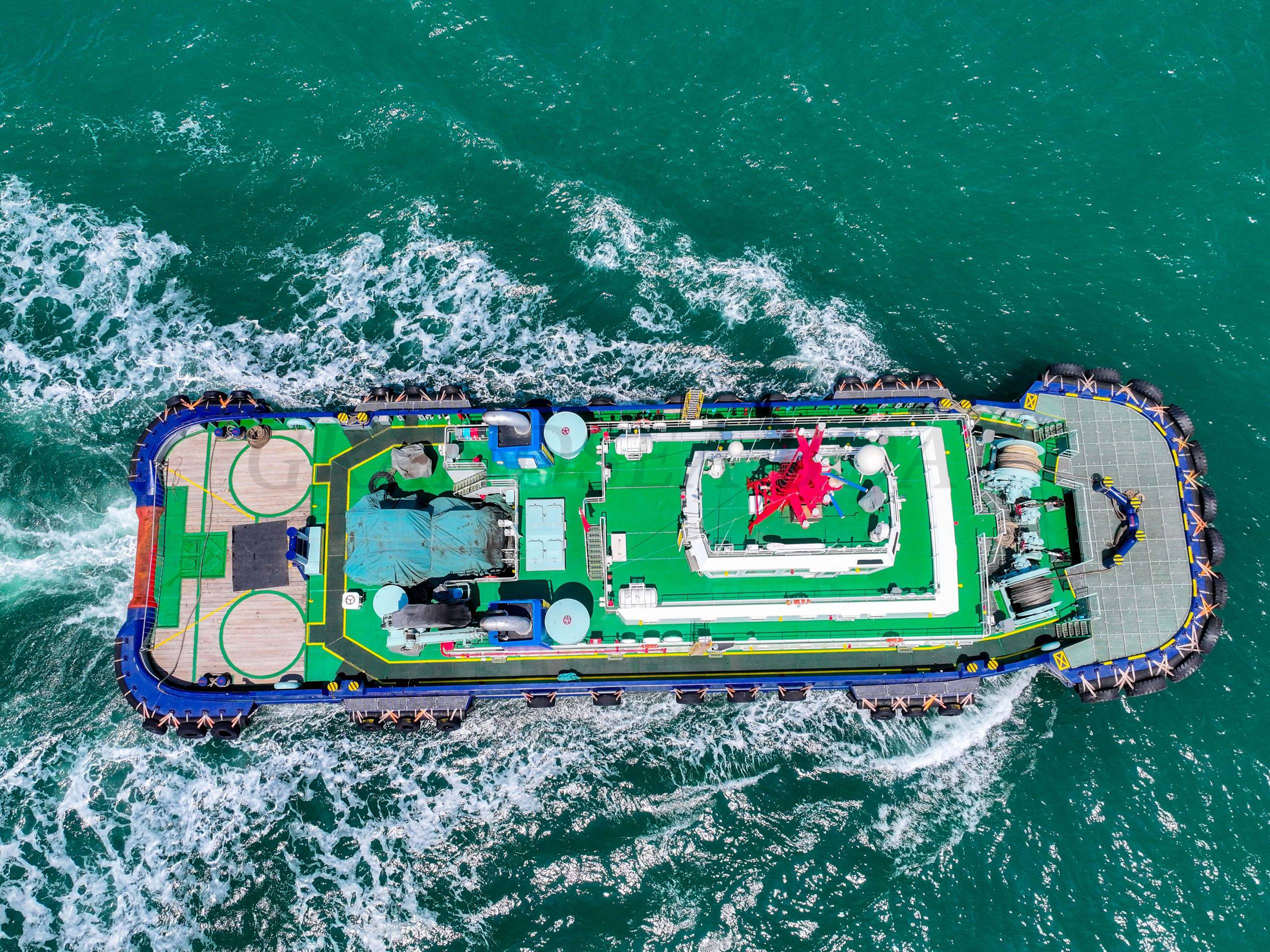 قارب القطر Grandsea بطول 39 مترًا، قارب عمل للقطر من حوض بناء السفن، بقوة سحب على الحاجز تبلغ 87 طنًا، للبيع