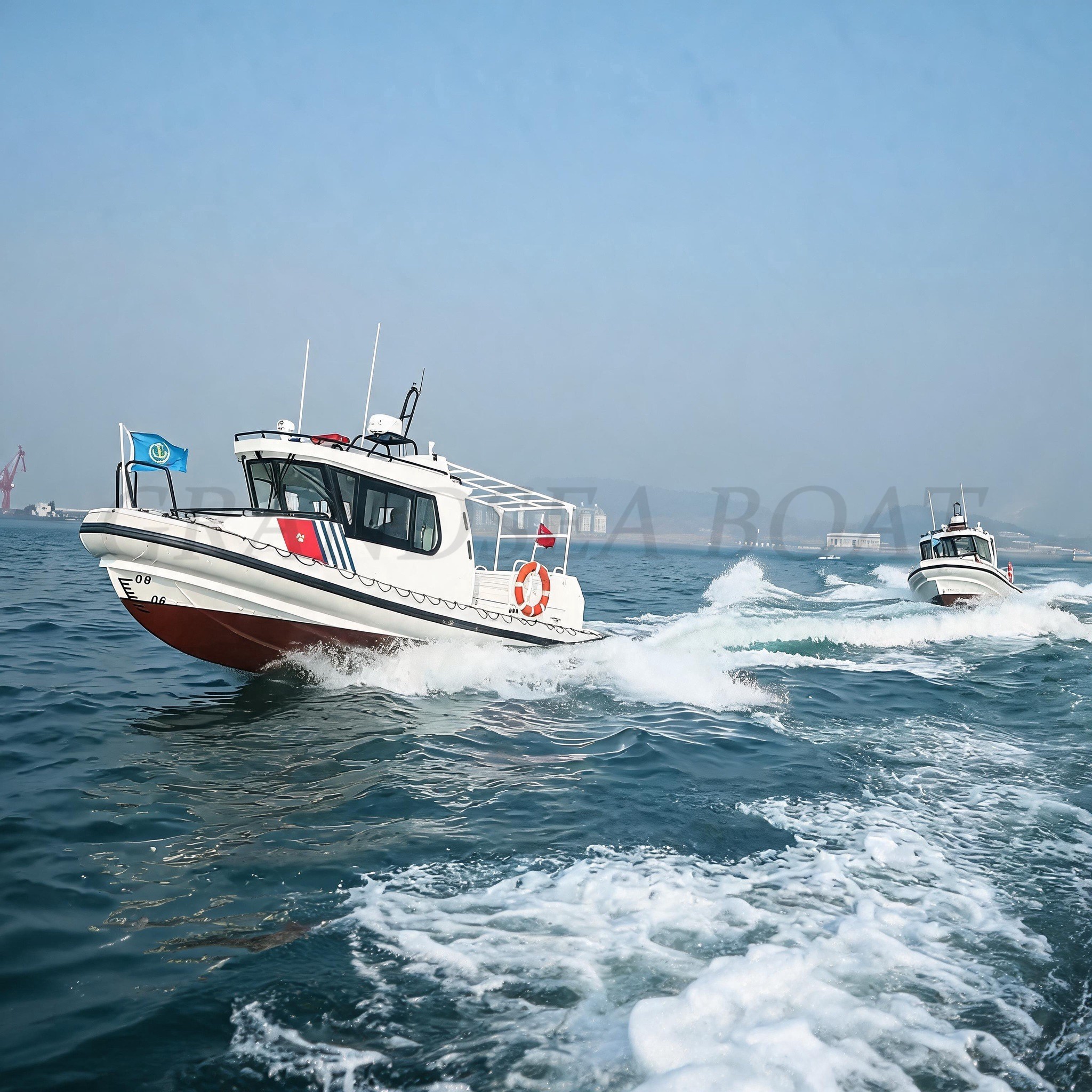 قارب دورية عالي السرعة من الألومنيوم Grandsea بطول 7.6m، قوارب عسكرية من الألومنيوم
