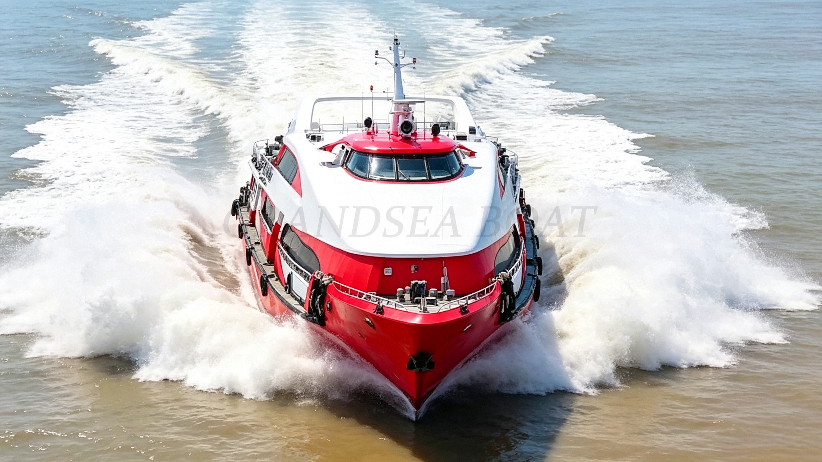 قارب عبّارة ركاب ألمنيوم عالي السرعة من Grandsea بطول 50 مترًا وسعة 270 راكبًا، سفينة ركاب للبيع