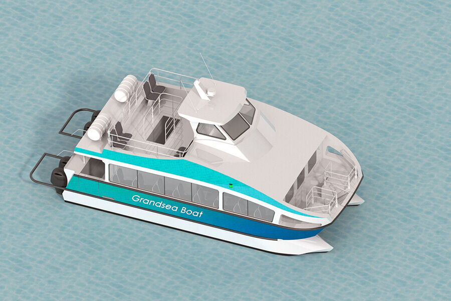 Grandsea 39ft Aluminium 30persons Catamaran Passenger Water Taxi Boat للبيع