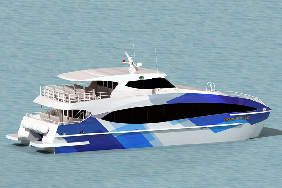 Grandsea 100 Passenger Aluminium Catamaran Ferry / ركاب / قارب عالي السرعة / سفينة للبيع