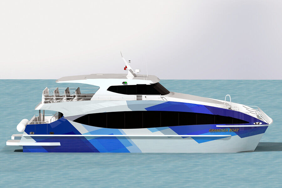 Grandsea 100 Passenger Aluminium Catamaran Ferry / ركاب / قارب عالي السرعة / سفينة للبيع