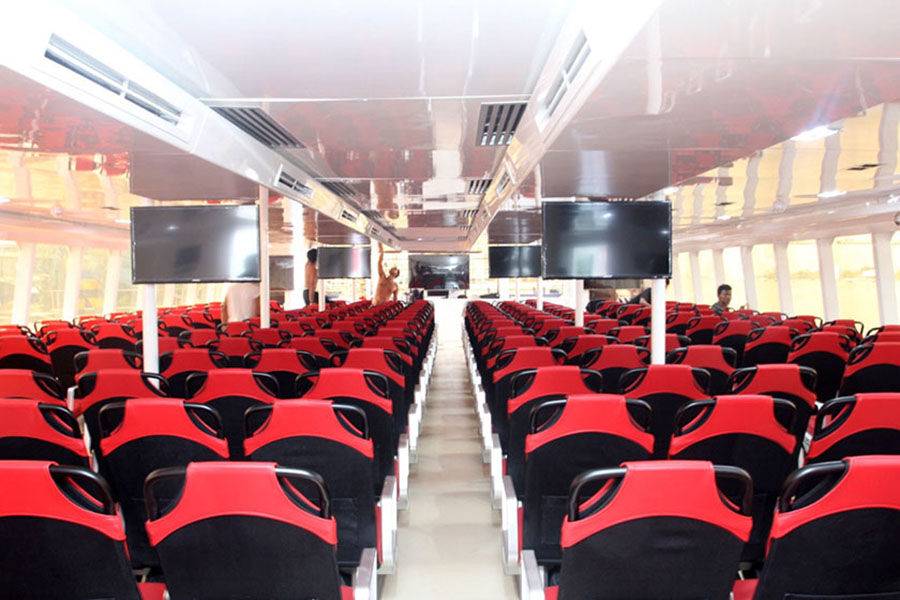 قارب الركاب Grandsea 300persons Aluminium Catamaran Passenger Ferry