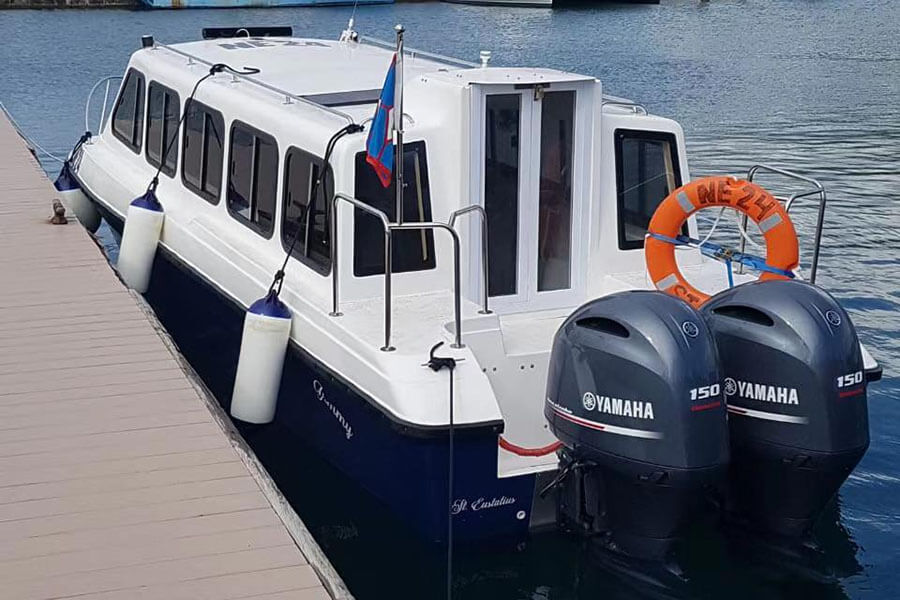 18 Persons Fiberglass Speed Passenger Ferry Motor Boats for Sale