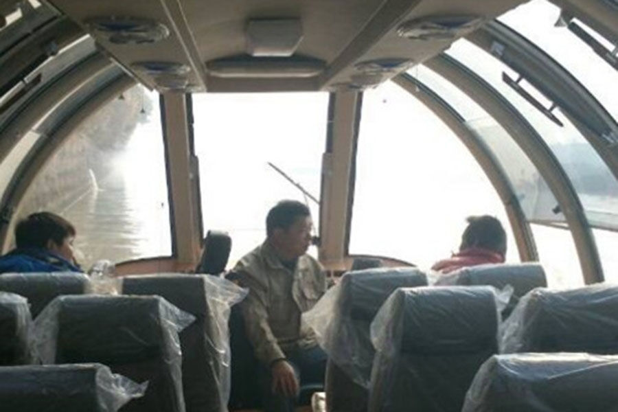 الصين 38ft 40 Passenger FRP Color Water Taxi Boat للبيع