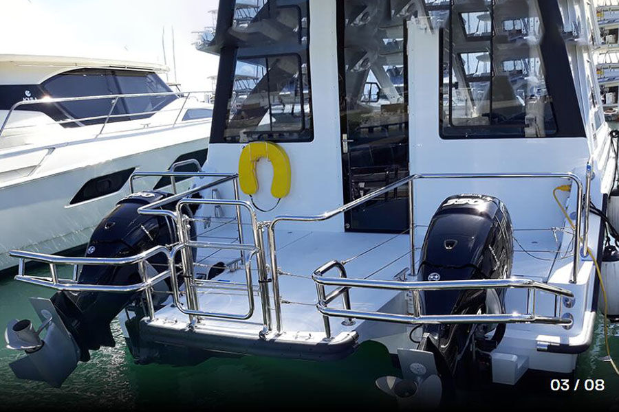 الصين 38 قدم Catamaran 30 Passenger FRP Catamaran Ferry Boat للبيع